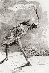 Ilustracja do powieści Karola Dickensa Barnaby Rudge autorstwa Harry Furniss