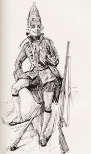 Ilustracja do powieści Karola Dickensa Barnaby Rudge autorstwa Harry Furniss