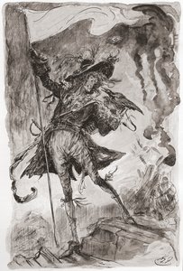 Ilustracja do powieści Karola Dickensa Barnaby Rudge autorstwa Harry Furniss