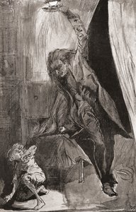 Ilustracja do powieści Karola Dickensa Okazja ducha autorstwa Harry Furniss