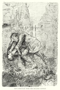 Ilustracja do wielkich oczekiwań autorstwa Charlesa Dickensa (lito) autorstwa Harry Furniss