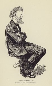 Lord Clanricarde, szkic w Izbie Lordów autorstwa Harry Furniss