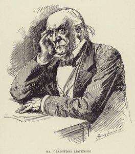 Pan Gladstone słucha autorstwa Harry Furniss