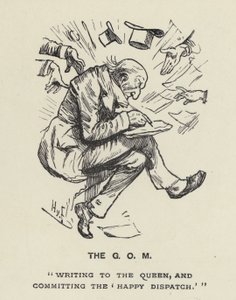 Wielki Stary Człowiek - GOM - W E Gladstone (lito) autorstwa Harry Furniss
