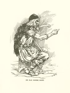 Staronordycki bard (rycina) autorstwa Harry George Theaker