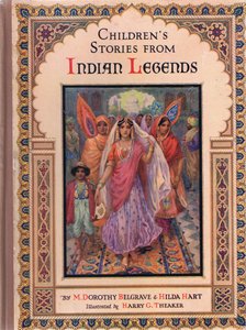 Przednia okładka, ilustracja z "Childrens Stories from Indian Legends", ok. 1930 r. (kolorowa litografia) autorstwa Harry George Theaker