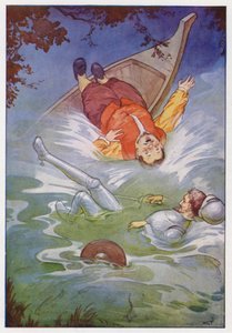 Ilustracja dla Don Kichota (kolorowa litografia) autorstwa Harry George Theaker