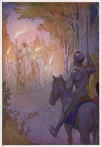 Ilustracja dla Don Kichota (kolorowa litografia) autorstwa Harry George Theaker