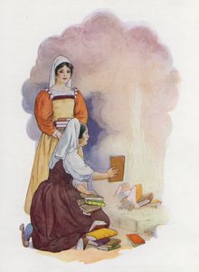 Ilustracja dla Don Kichota (kolorowa litografia) autorstwa Harry George Theaker