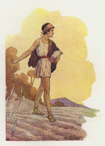 Jason zasiał zęby smoka (kolorowa litografia) autorstwa Harry George Theaker