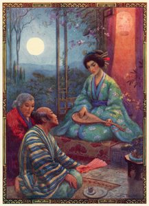 Księżniczka Splendor Pierzastego Bambusa (kolorowa litografia) autorstwa Harry George Theaker