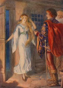 Sir Huldbrand i Undine, z filmu "Undine" (kolorowa litografia) autorstwa Harry George Theaker