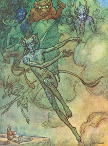 The Lay of St Cuthbert, A Legend of the North Countree (kolorowa litografia) autorstwa Harry George Theaker