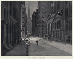 Wall Street o północy (litho) autorstwa Harry Grant Dart