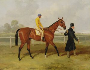 Sir Tatton Sykes (1772-1863) Prowadzący na koniu „Sir Tatton Sykes” z Williamem Scottem Up, 1846