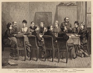 Niepokój w Irlandii, Komitet Pomocy Księżnej Marlborough autorstwa Harry Hamilton Johnston