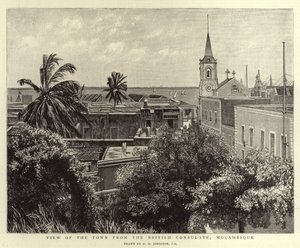 Widok na miasto z Konsulatu Brytyjskiego, Mocambique autorstwa Harry Hamilton Johnston
