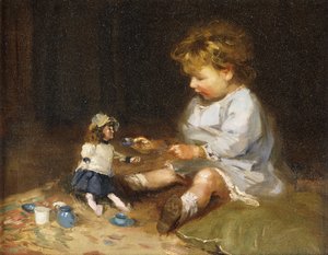 Przyjęcie herbaciane, autorstwa Harry Mitten Wilson