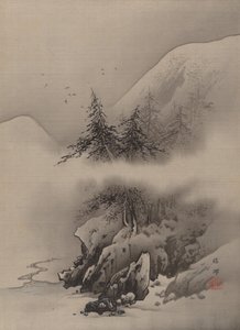 Śnieżny krajobraz, ca. 1885-89. autorstwa Hashimoto Gaho