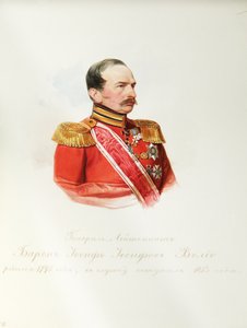 Portret barona Iosif Iosifovich von Velio 1795-1867 z albumu cesarskiej gwardii konnej, 1846-1849 autorstwa Hau