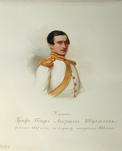 Portret hrabiego Piotra Andriejewicza Szuwałowa 1827-1889 Z albumu cesarskiej gwardii konnej, 1846-1849