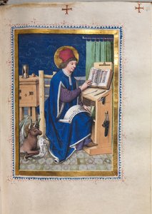 Ewangeliarz z portretami ewangelistów: Św. Łukasz, 1480-1500.