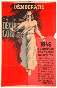 Francuski plakat prodemokratyczny, 1946 autorstwa Havas