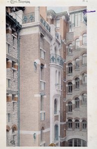 Widok na Castel Beranger (1897-1898), budynek zamanifestowany przez architekta Hectora Guimarda (1867-1942). autorstwa Hector Guimard