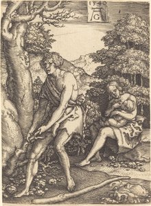 Adam i Ewa w pracy autorstwa Heinrich Aldegrever