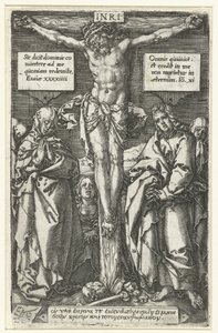 Chrystus na krzyżu autorstwa Heinrich Aldegrever