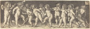 Tańczące dzieci, 1535. autorstwa Heinrich Aldegrever