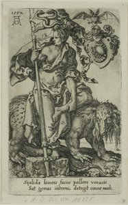 Zazdrość, z wad autorstwa Heinrich Aldegrever