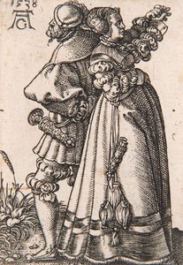 Z cyklu Małe tancerki weselne, 1538. autorstwa Heinrich Aldegrever