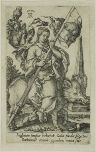 Obżarstwo, z imadła autorstwa Heinrich Aldegrever