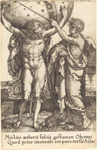 Herkules i Atlas autorstwa Heinrich Aldegrever