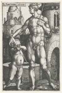 Jowisz (tytuł na obiekcie) Siedem planet (tytuł serii) autorstwa Heinrich Aldegrever