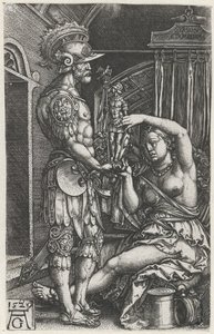 Medea daje obraz Jasonowi autorstwa Heinrich Aldegrever