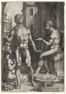 Mucius Saevola, 1530 autorstwa Heinrich Aldegrever