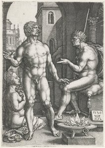 Mucius Scaevola autorstwa Heinrich Aldegrever