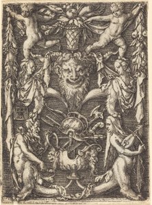 Ozdoba z maską, 1550. autorstwa Heinrich Aldegrever