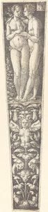 Ozdoba z nagą parą, 1532. autorstwa Heinrich Aldegrever