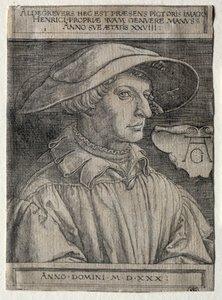 Autoportret, 1530. autorstwa Heinrich Aldegrever