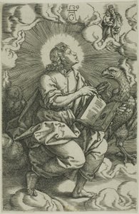 Św. Jan, z „Czterech Ewangelistów” autorstwa Heinrich Aldegrever