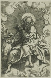 Św. Łukasz, z „Czterech Ewangelistów” autorstwa Heinrich Aldegrever