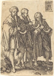 Trzech muzyków autorstwa Heinrich Aldegrever