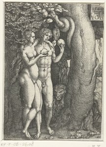 Upadek człowieka Historia Adama i Ewy (tytuł serii) autorstwa Heinrich Aldegrever