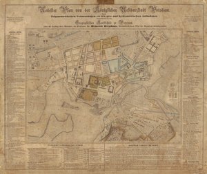 Berghaus Plan of Potsdam autorstwa Heinrich Berghaus