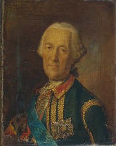 Portret feldmarszałka i polityka hrabiego Burkharda Christopha von Munnicha 1683-1767, 1764 autorstwa Heinrich Buchholz