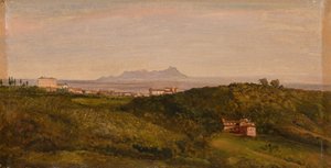 Heinrich Bürkel - Widok na Monte Circeo. Około 1853 r. autorstwa Heinrich Burkel