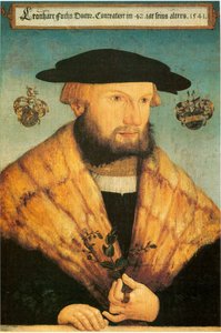 Portret Leonharta Fuchsa (1501-1566) autorstwa Heinrich Füllmaurer